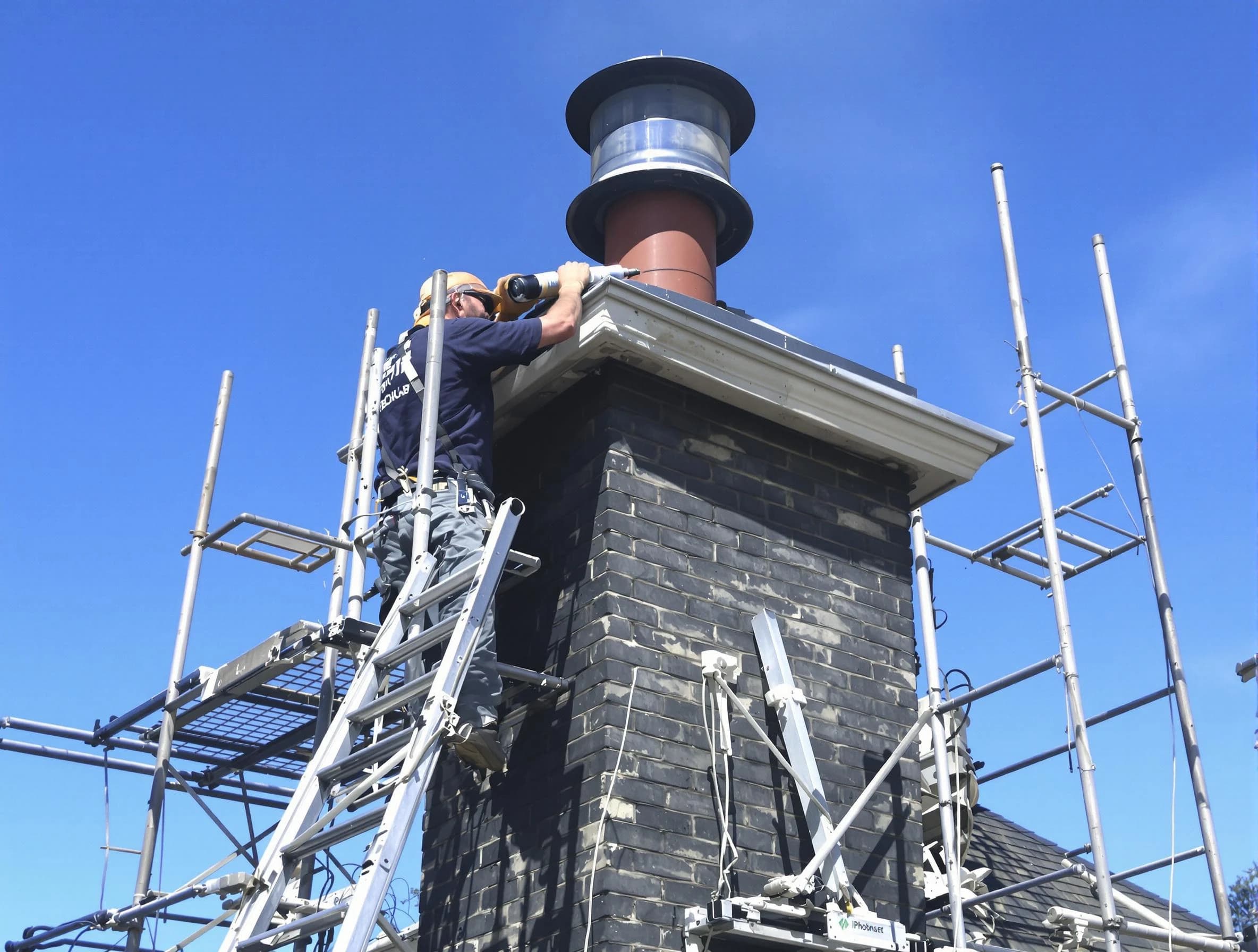 Sturdy chimney crown finished by Woodstock Chimney Sweep in Woodstock, GA