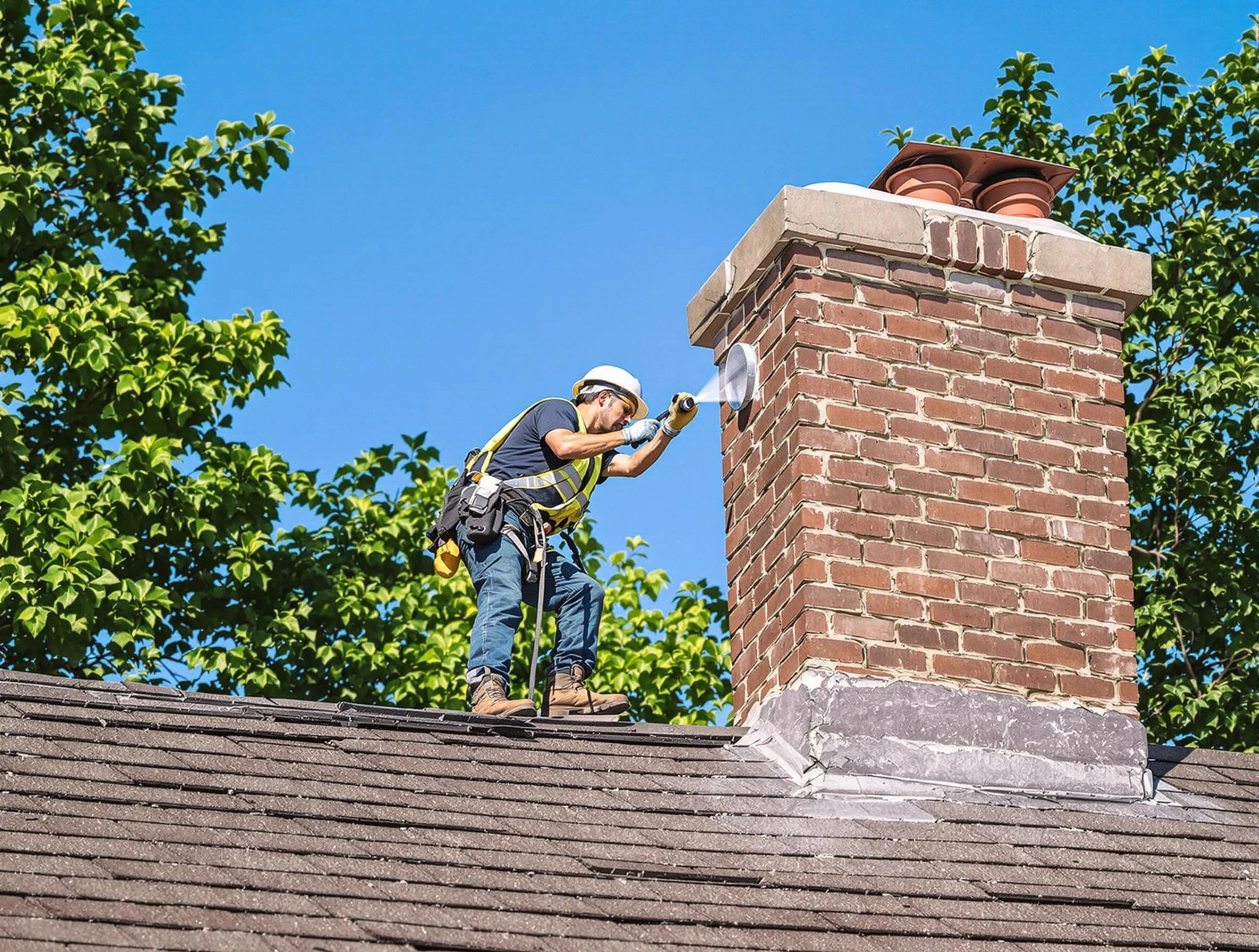 Woodstock Chimney Sweep performing an inspection with advanced tools in Woodstock, GA