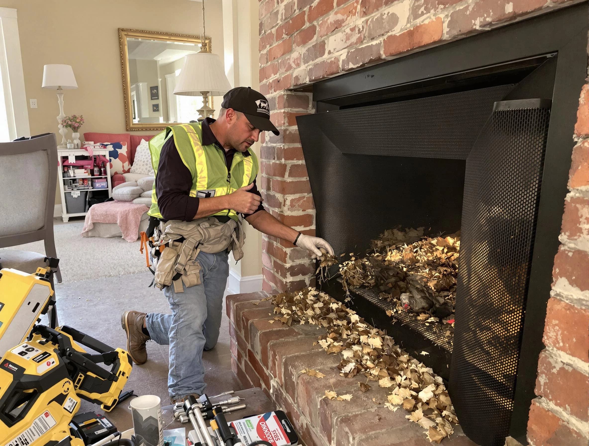 Safe screening installation by Woodstock Chimney Sweep in Woodstock, GA