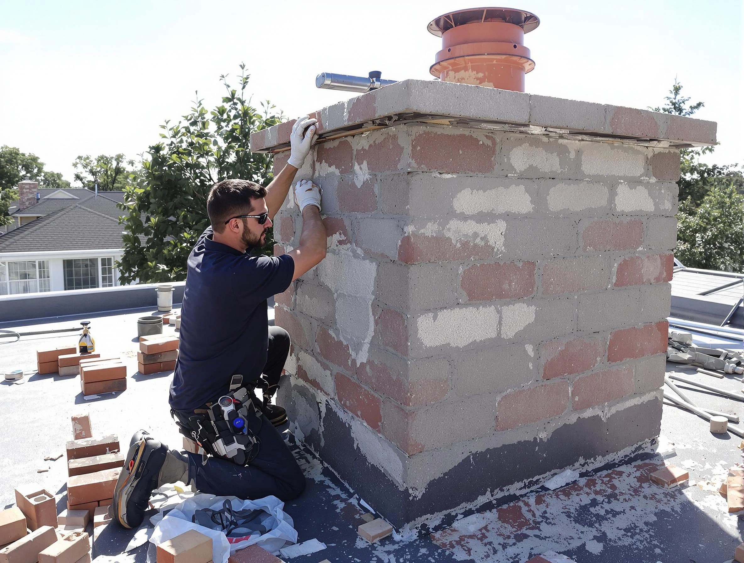 Advanced chimney repair process by Woodstock Chimney Sweep in Woodstock, GA