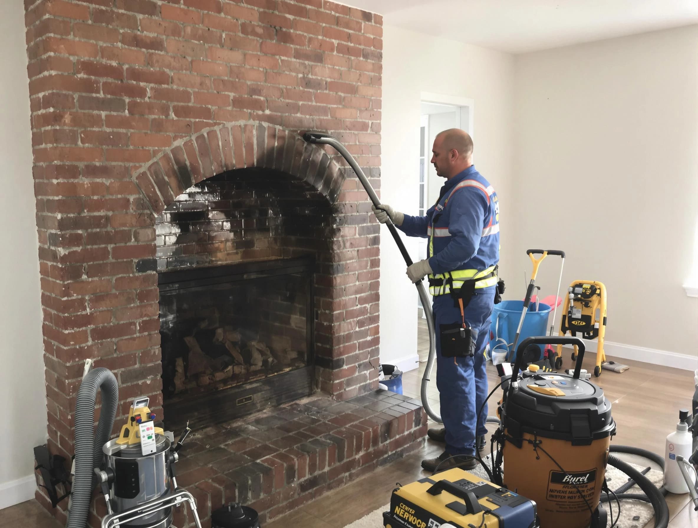 Woodstock Chimney Sweep expert performing detailed chimney sweep in Woodstock, GA