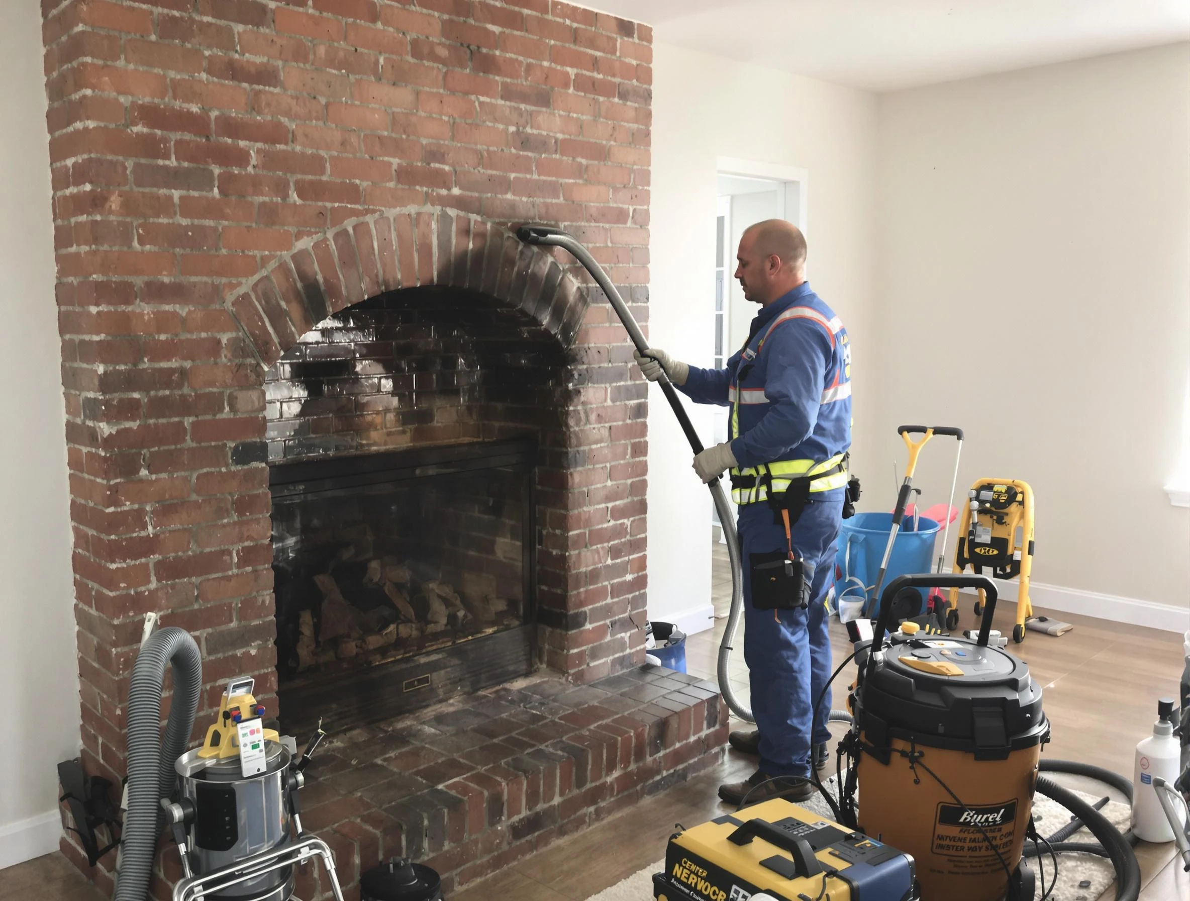 Woodstock Chimney Sweep expert performing detailed chimney sweep in Woodstock, GA