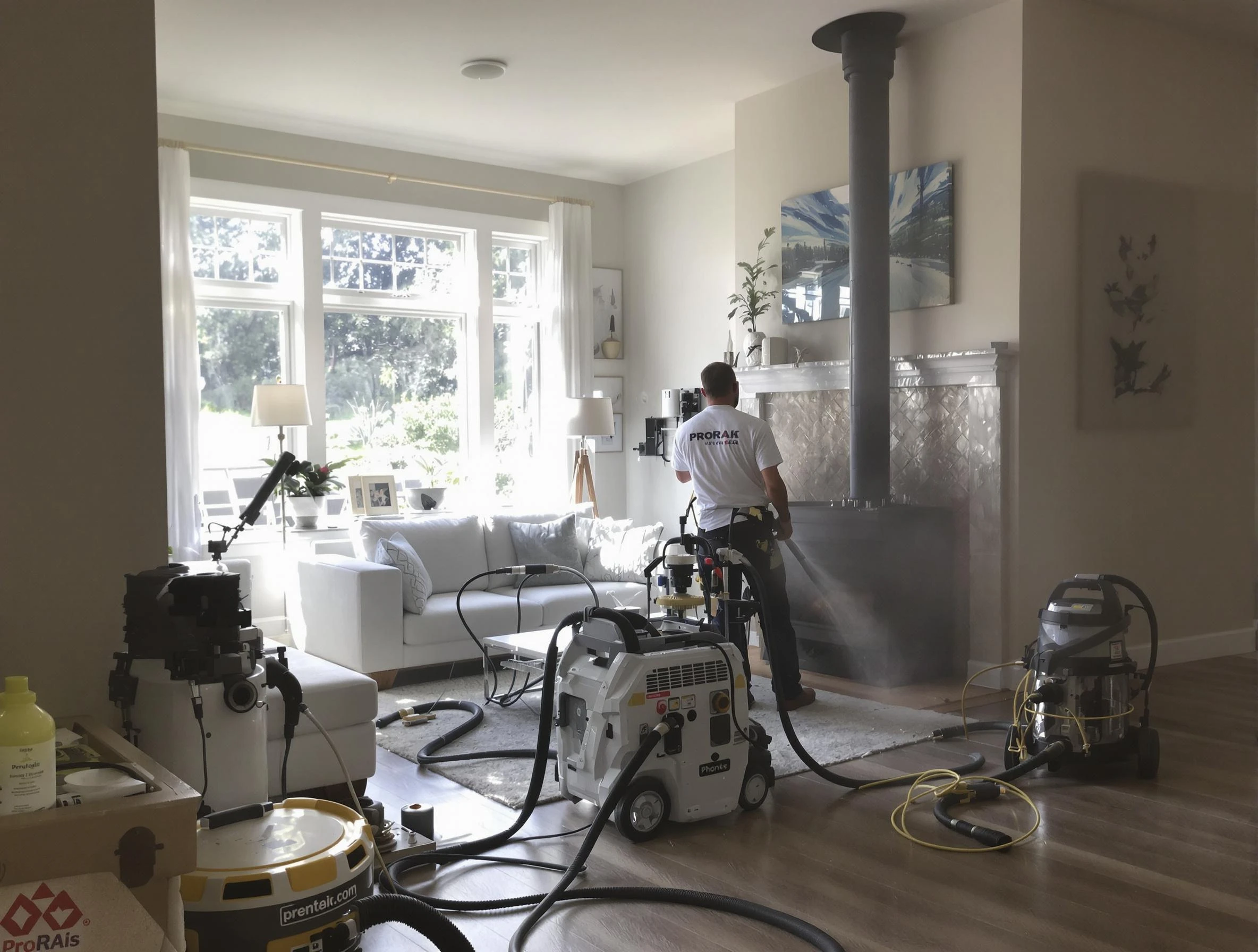 Soot removal service by Woodstock Chimney Sweep for a fireplace in Woodstock, GA